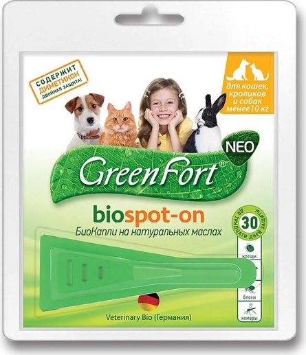 GreenFort NЕО БиоКапли для кошек, кроликов и собак до 10 кг – интернет-магазин Ле’Муррр