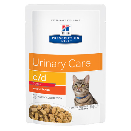 Hill's Prescription Diet c/d Multicare Urinary Stress Влажный лечебный корм для кошек при заболеваниях мочевыводящих путей (с курицей) – интернет-магазин Ле’Муррр